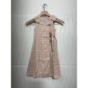 NWT The Sunday Collective Girls Window Pane Wrap Dress